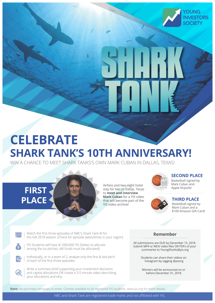 YIS Shark Tank Contest - Young Investors Society