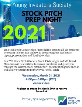 2021 Stock Pitch Prep Night