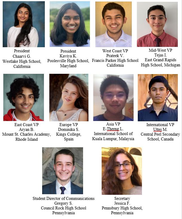 Congratulations to the 2021-2022 Student Advisory Board Members